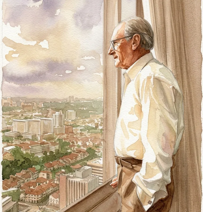 Watercolour illustration for Albert Winsemius
