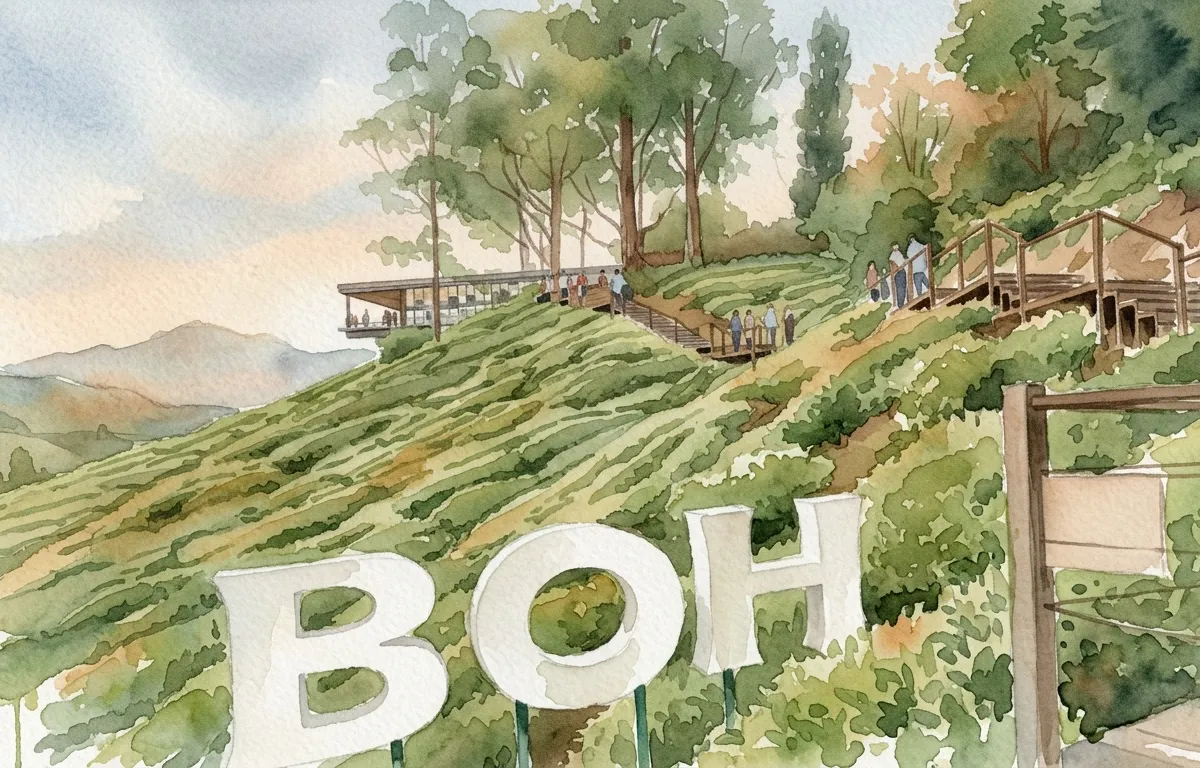 Watercolour illustration for BOH Tea