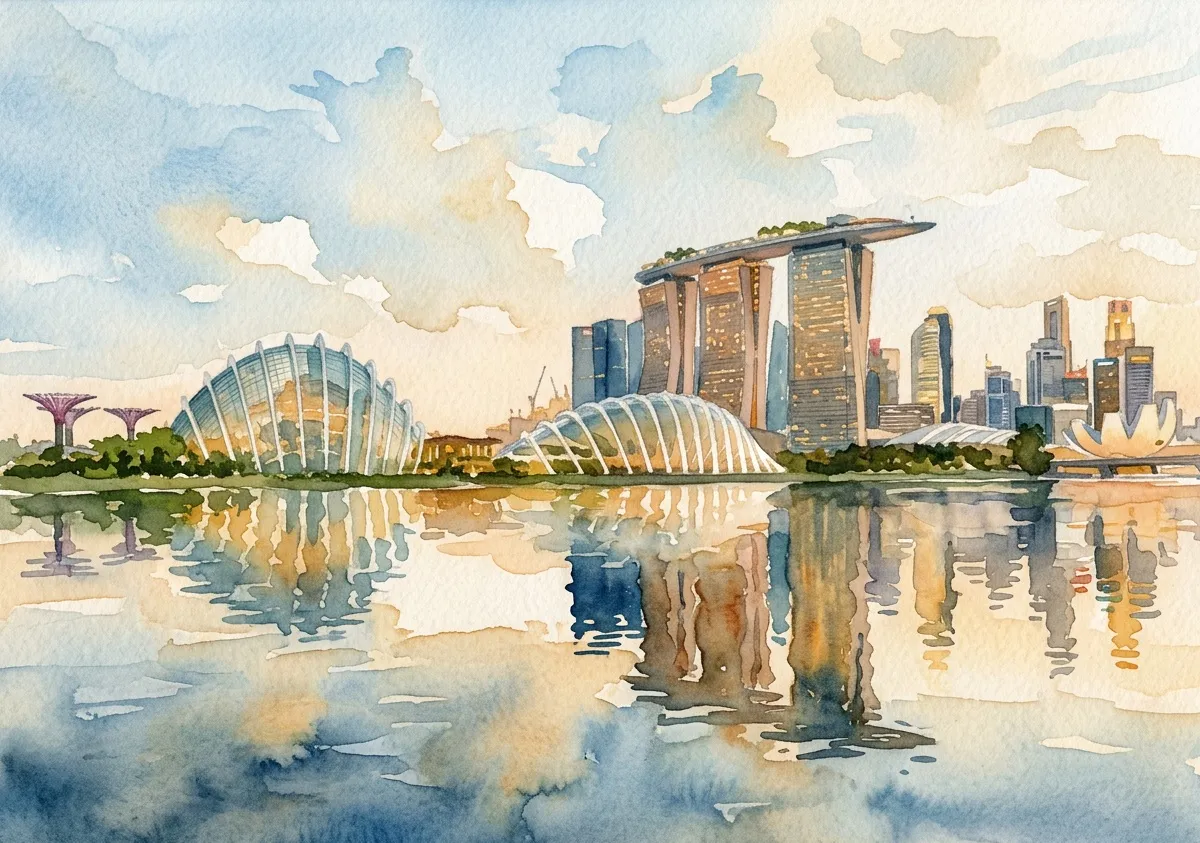 Watercolour illustration for Dr Cheong Koon Hean