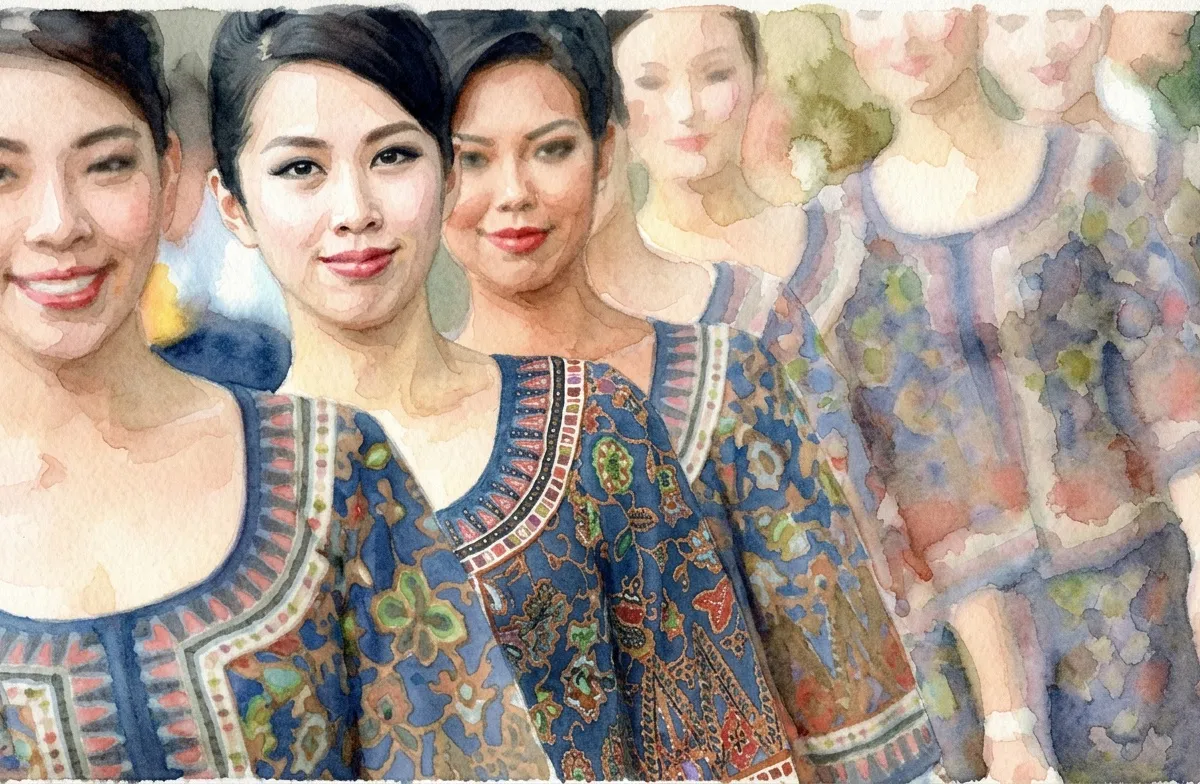 Watercolour illustration for Ian Batey / Singapore Girl