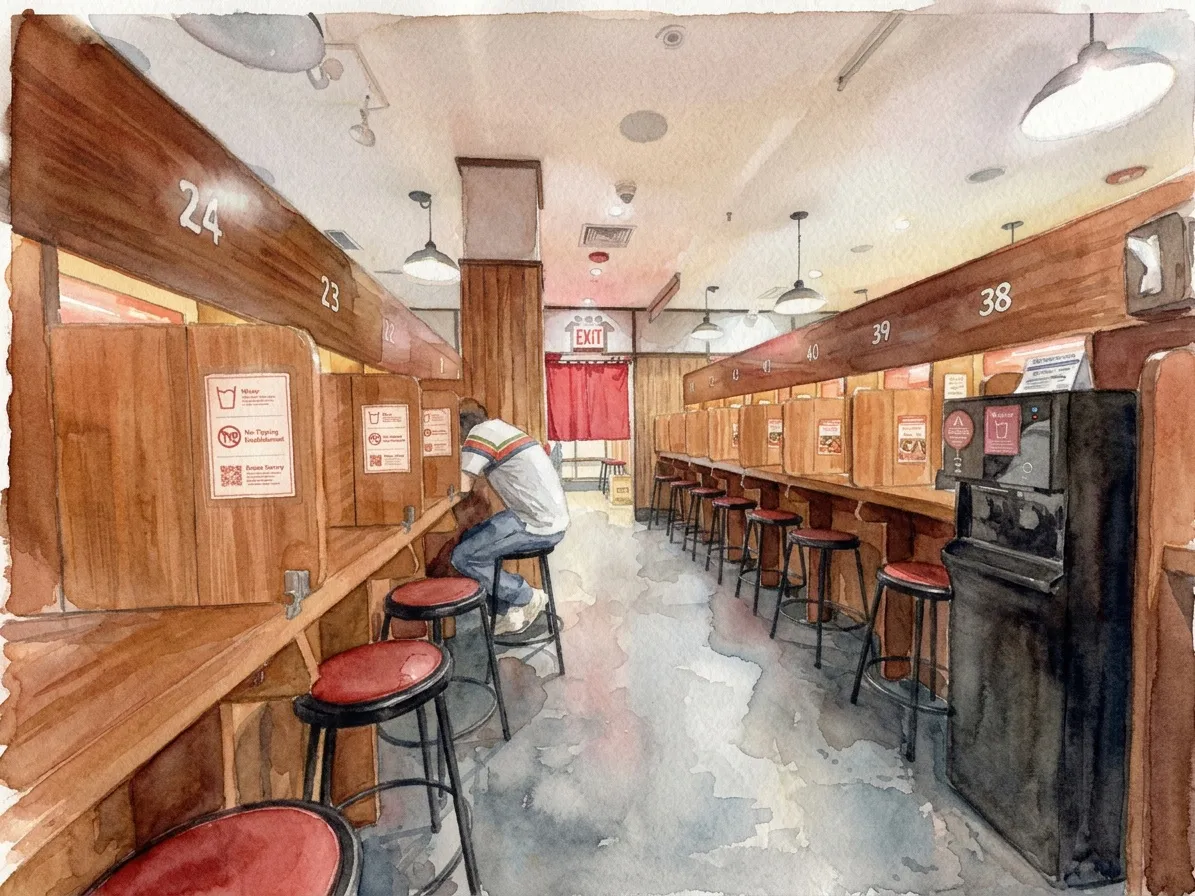 Watercolour illustration for Ichiran Ramen / Manabu Yoshitomi