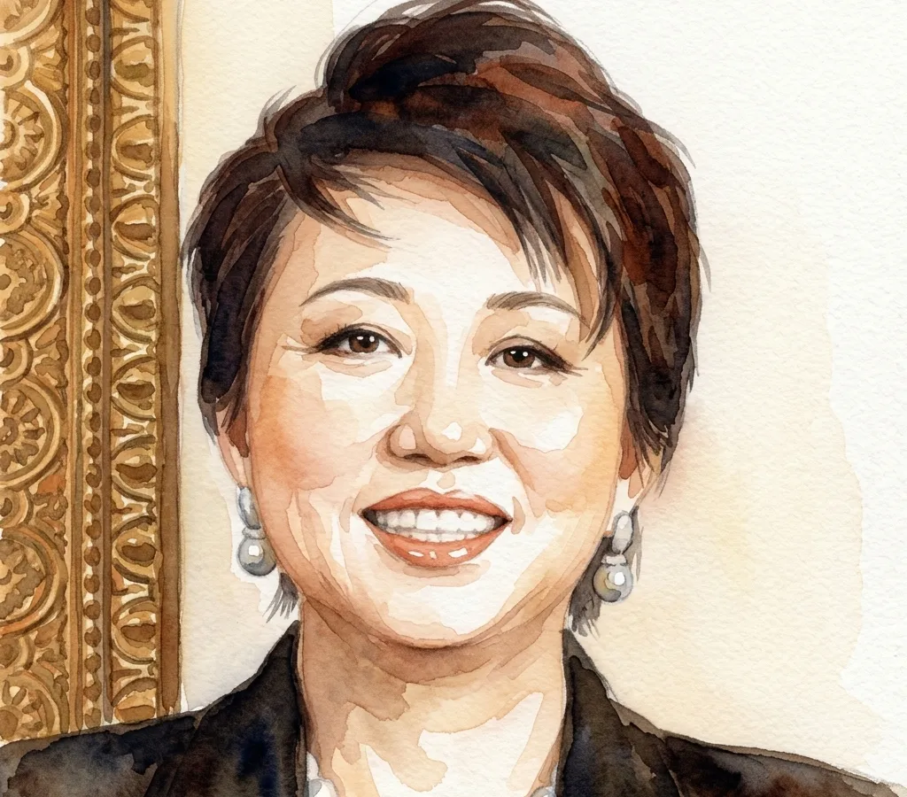 Watercolour illustration for She Co-Founded The Hour Glass, And A Loan To A Different Company Is What Made Her A Bankrupt