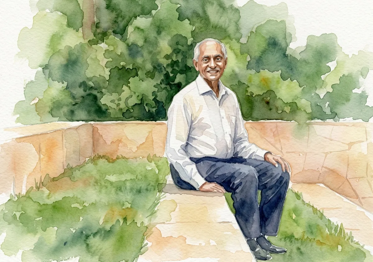 Watercolour illustration for J.Y. Pillay
