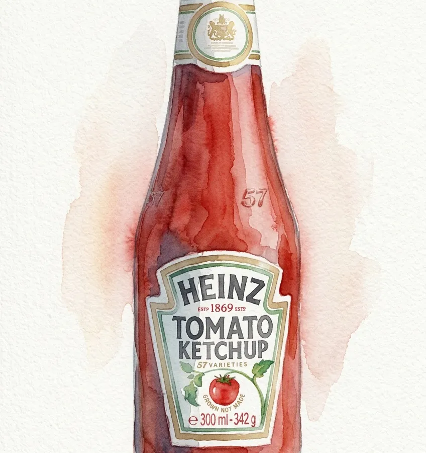 Watercolour illustration for Ketchup