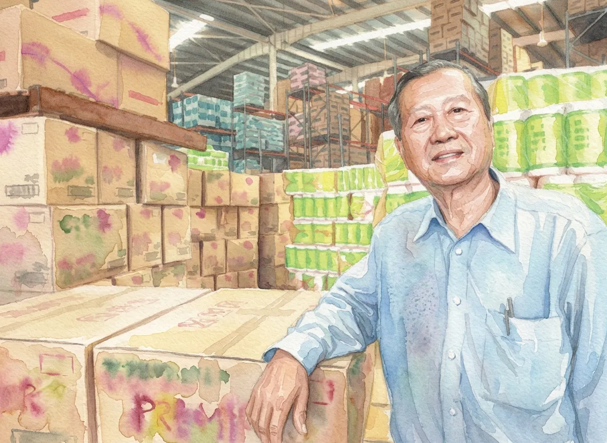 Watercolour illustration for He Sold The Business That Worked To Feed The One That Didn't