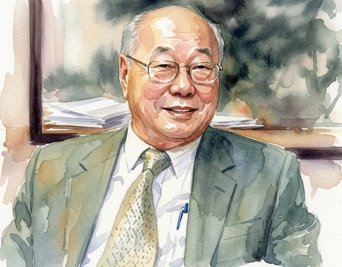 Watercolour illustration for Lim Kim San