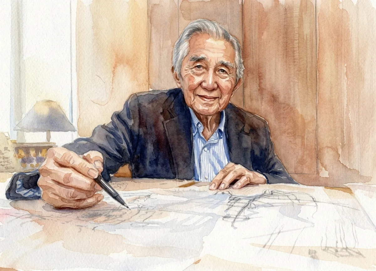 Watercolour illustration for Liu Thai Ker