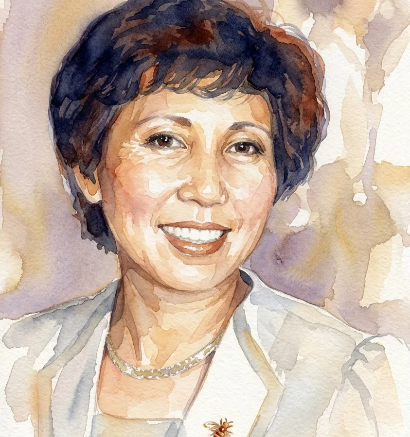 Watercolour illustration for Singapore's First Woman Cabinet Minister Had an Answer. Nobody Asked.