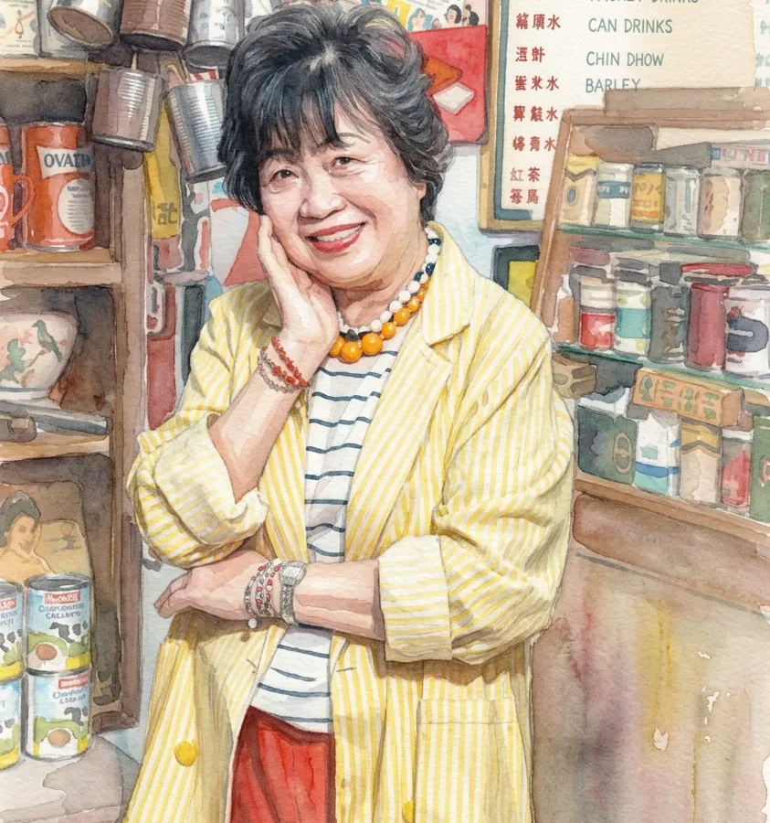 Watercolour illustration for Foo Kui Lian / Tian Tian Hainanese Chicken Rice